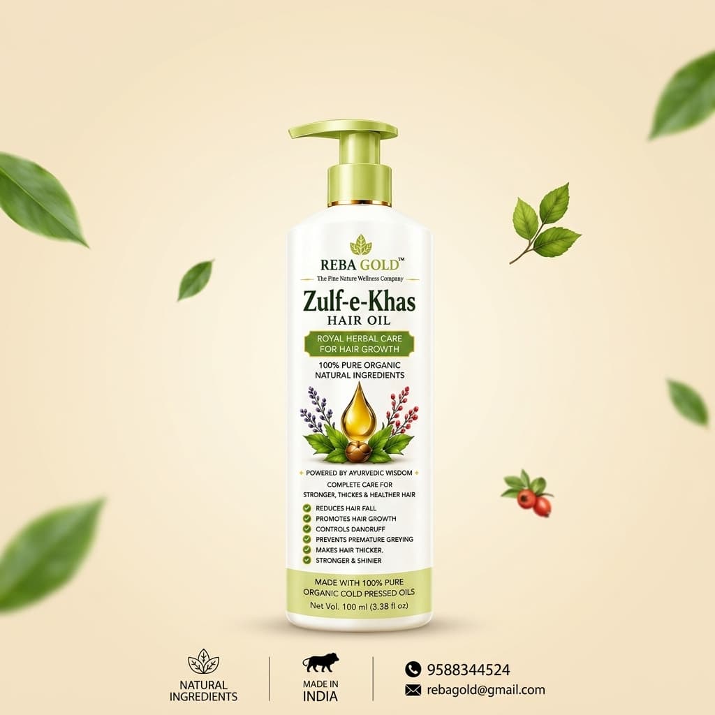 Rebagold Zulf-E-Khas — Ayurvedic hair care product for hair fall control